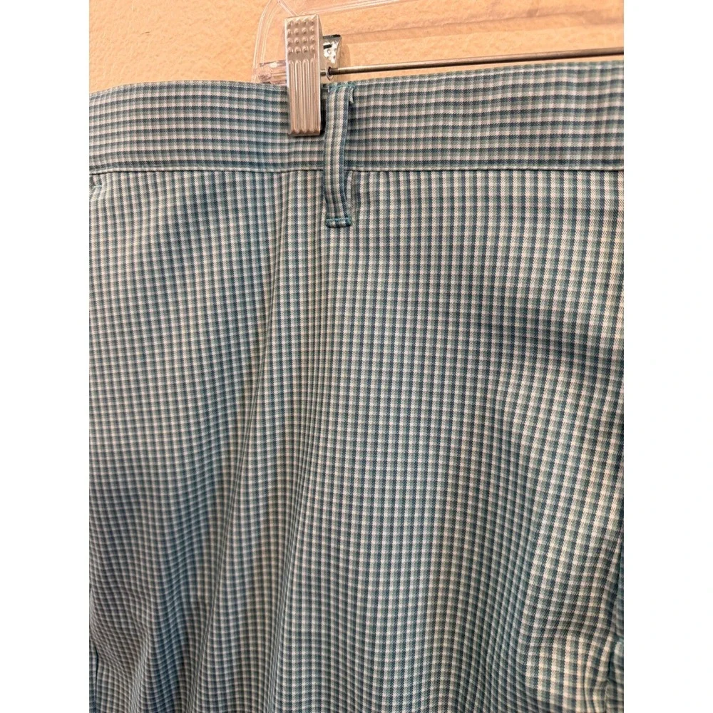 Tommy Bahama Mens Plaid Golf Shorts Size 44 Blue Gingham Stretch Waistband